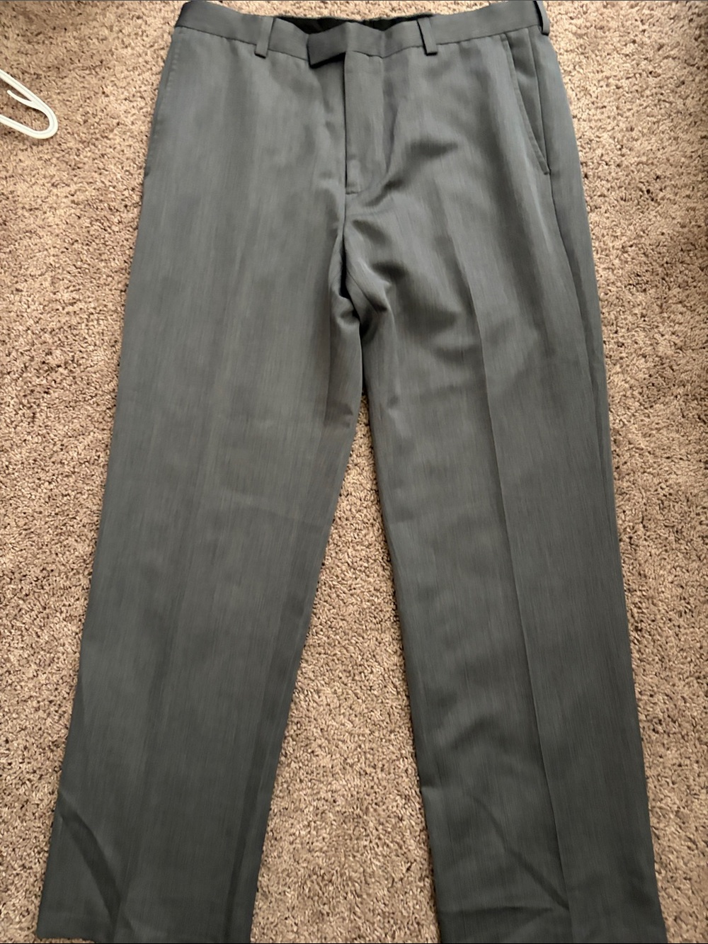 Kenneth Cole Men's Charcoal Gray Dress Pants - Flat Front